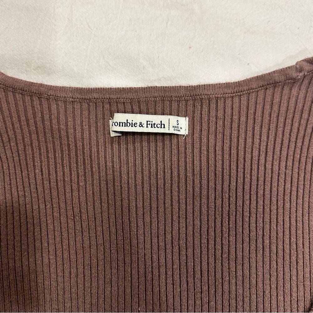 Abercrombie & Fitch Ribbed Brown Top ( Cotton Blend) - Picture 4 of 6
